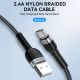 6. Wozinsky WNBAC2 USB-A / USB-C 2,4A Kabel 2 m - Schwarz