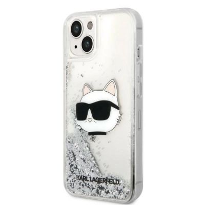 2. Karl Lagerfeld KLHCP14MLNHCCS iPhone 14 Plus 6,7" Silber/Silber Hardcase Glitter Choupette Head