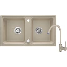 Granitspüle mit 2-Becken-Armatur ZQZA7203 5908212058800