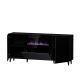 2. PAFOS Kommode mit Elektrokamin 180x42x82 schwarz matt