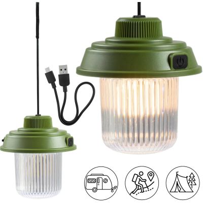 8. USB-Campinglampe, Taschenlampe, 3 Lichtarten, Redcliffs Khaki