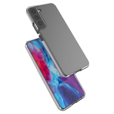 4. Spring Case Cover Gel Case mit farbigem Rahmen für Samsung Galaxy S22+ (S22 Plus) schwarz