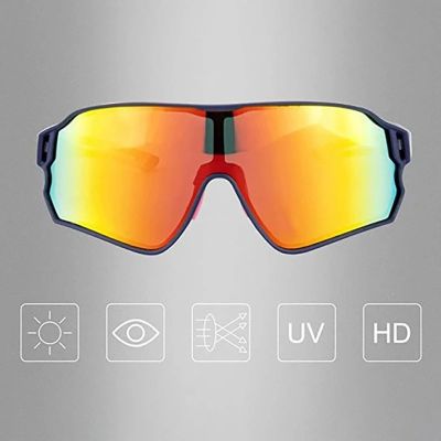 5. Rockbros 10134PL Polarisierte Fahrradbrille - Blau und Pink
