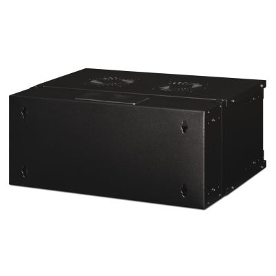 14. 19" 4HE Wand-Netzwerkschrank, SOHO PRO 240 x 540 x 400 mm, Glastür, schwarz, unmontiert, 60 kg