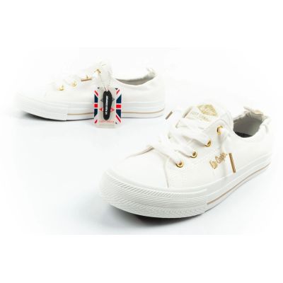 8. Lee Cooper Damen-Sportschuhe, modische weiße Slip-On-Sneaker