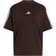 2. adidas Essentials Damen-T-Shirt mit 3 Streifen im Boyfriend-Stil, Dunkelbraun, KX0794