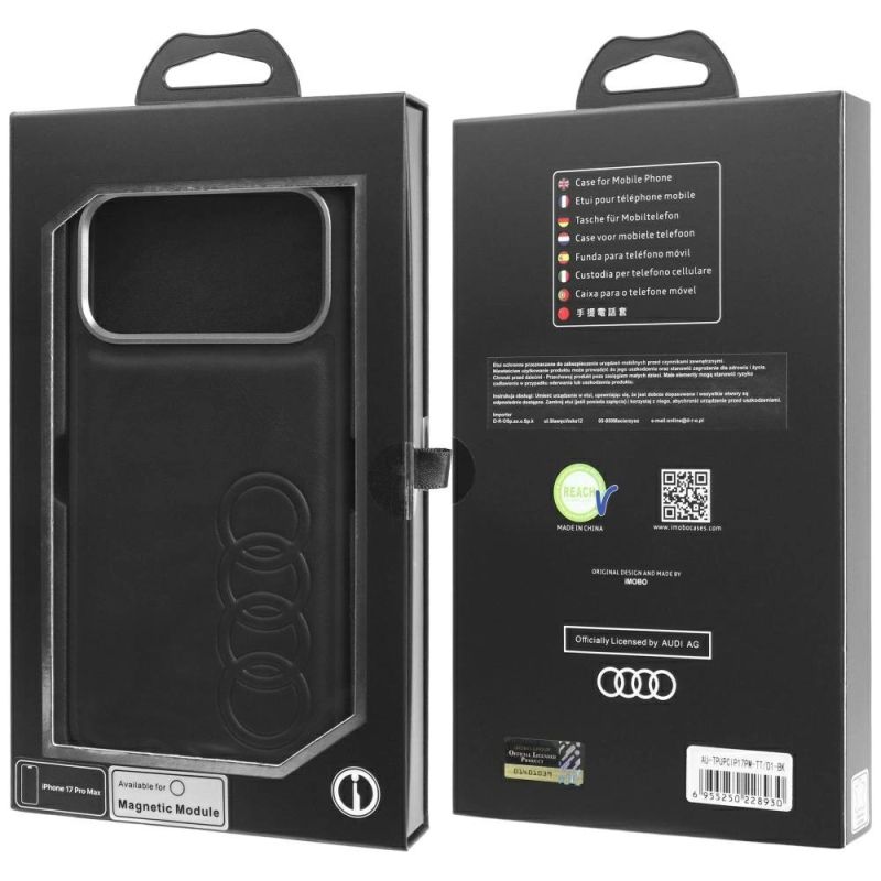 10. Audi TT MagSafe Kunstlederhülle für iPhone 17 Pro Max - Schwarz