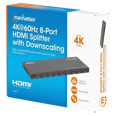 2. MANHATTAN 4K60Hz 8-Port HDMI-Splitter mit Downscaling