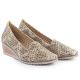 4. Damen-Keilschuhe mit durchbrochenem Schlangenmuster, beige, Potocki SZ12306