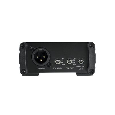 4. Mackie MDB-1A – Aktive DI-Box – Bassgitarre – Synthesizer – Schwarz – 20 – 20.000 Hz – 330.000 Ohm – 24–48