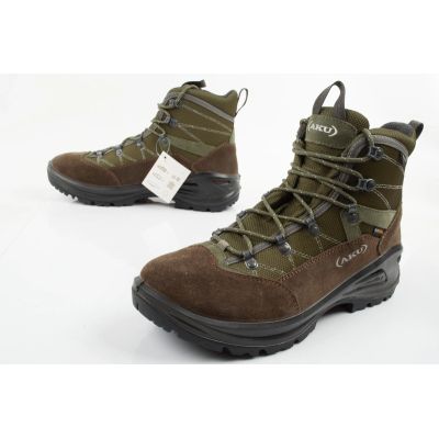 7. Aku Cimon Gore-Tex Herren-Wanderschuhe aus Leder, grün-braun
