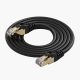 5. Orico PUG-C7B CAT7 10-Gbit/s-RJ45-Ethernet-Netzwerkkabel, flach, LAN-Internetkabel, 20 m – schwarz