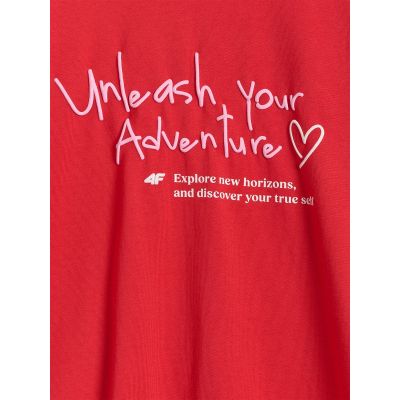 6. Mädchen-T-Shirt mit Aufdruck, regulär, Größe 4F 4FJRAW25TTSHF3188-62S