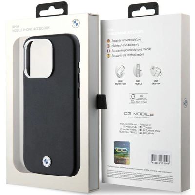 8. BMW Signature Wrapped Metal MagSafe Hülle für iPhone 15 Pro – Schwarz