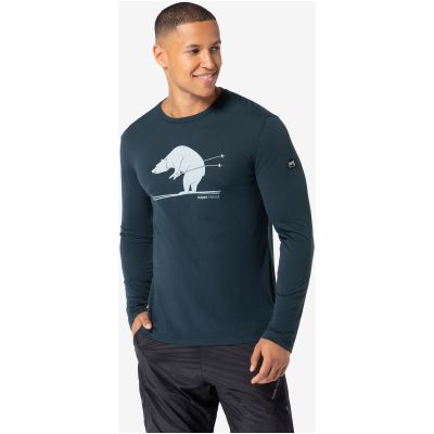 3. Herren-Langarmshirt SUPER.NATURAL M Ski Karl LS marineblau