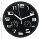 7. 25 cm Wanduhr mit Thermometer, schwarz