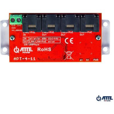 ATTE APT-4-11 4-Port PoE-Switch 10/100 Mbit/s, Extender