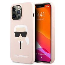 Karl Lagerfeld Silikon Karl`s Head Case für iPhone 13 Pro Max 6,7" - Hellrosa