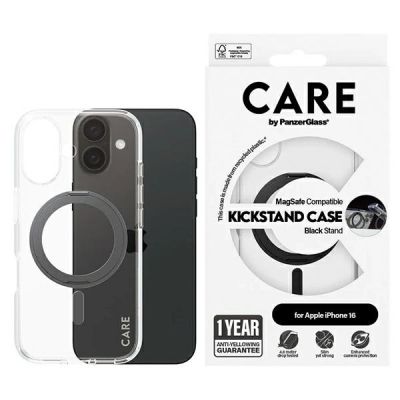 CARE by PanzerGlass Feature Kickstand Case iPhone 16 6,1" schwarz/schwarz MagSafe 1321