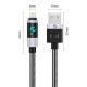2. Orico LDA2L USB-A-auf- Lightning Kabel 12 W mit LED-Anzeige 0,5 m – Schwarz und Silber