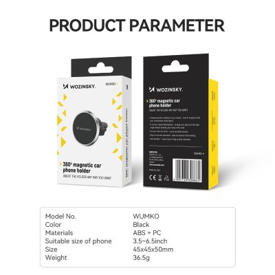 5. Wozinsky WUMKO Magnetische Handyhalterung für Autolüftung, Schwarz