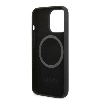 7. Guess GUHMP13LSPLK iPhone 13 Pro / 13 6.1" schwarz/schwarz Hartschale Silikon Logo Plate MagSafe