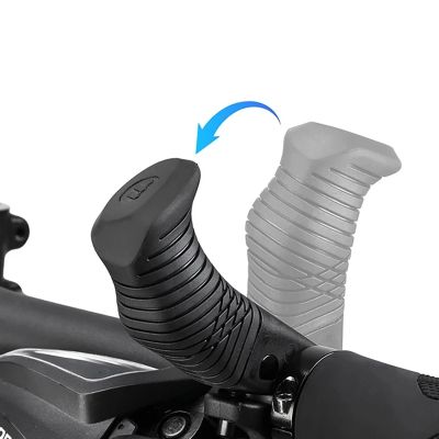 2. Wozinsky WGR-M22 MTB-Fahrradgriffe 22,2 mm Ergonomische Daumengriffe - Schwarz