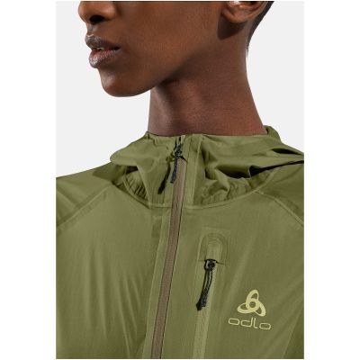 7. Damenjacke ODLO ZEROWEIGHT DUAL DRY PK WATERPROOF, grün