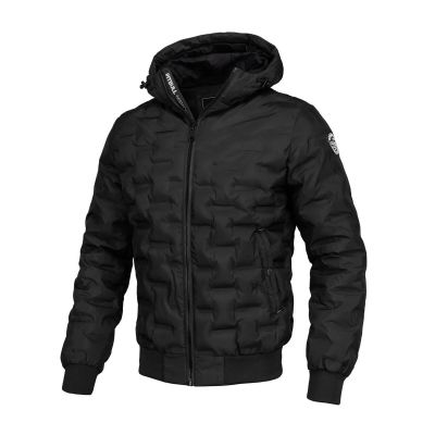 PITBULL CARVER Herren-Frühlingsjacke schwarz mit Kapuze - 52010490000