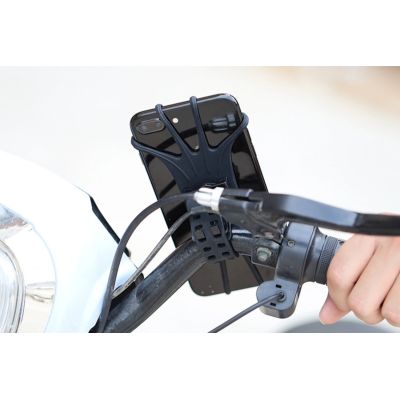 2. Drehbarer Fahrradhalter aus Silikon mit austauschbarem Kopf – schwarz