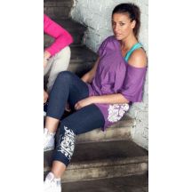 LEONE LW1009/S16 Lange Leggings Marineblau "S"