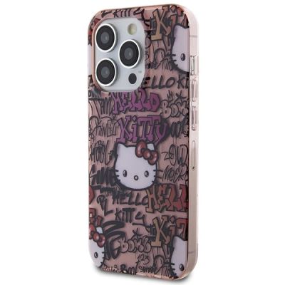 2. Hello Kitty IML Tags Graffiti-Hülle für iPhone 15 Pro Max – Rosa