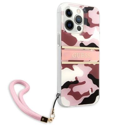 4. Guess GUHCP13XKCABPI iPhone 13 Pro Max 6,7" pink/pink Hardcase Camo Strap Collection