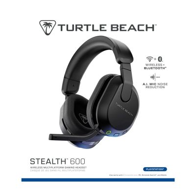 8. Turtle Beach Stealth 600 Gen 3 Kabelloses Bluetooth-Gaming-Headset mit Bügel, Schwarz