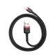6. Baseus Cafule USB-A / Lightning 2.4A QC 3.0 Kabel 0,5 m - Schwarz und Rot
