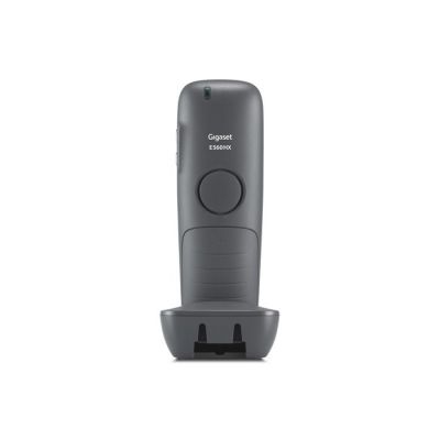 10. Gigaset E560HX Mobilteil mit Gro-Taste und Ladeschale – Platin