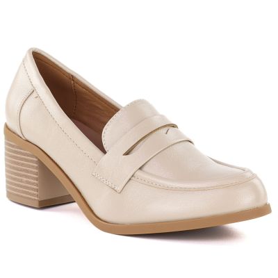 Beige Damen-Pumps mit Absatz, Modell Lords, M.Daszyński MR2201D-3A