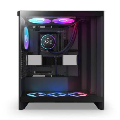 6. NZXT Kraken Elite 420 RGB All-in-One-Flüssigkeitskühler für Prozessoren, 14 cm, Schwarz, 1 Stück.