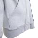 4. adidas Essentials Kapuzenpullover mit durchgehendem Reißverschluss für Kinder, Hellgrau KQ9050