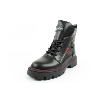 3. Lee Cooper Stiefel, Damenstiefel, Lederstiefel, Schwarz, Rot, Warm