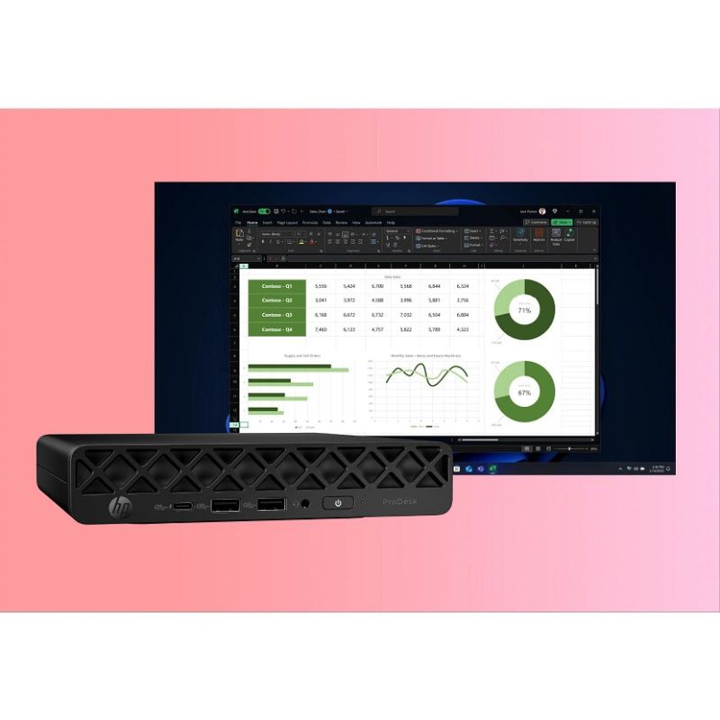 18. HP ProDesk 4 Mini G1i AI, Intel Core Ultra 5 235T, 16 GB DDR5-SDRAM, 512 GB SSD, Windows 11 Pro, Mini-PC, Schwarz