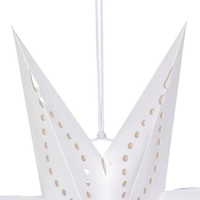 10. Papierdekorationsstern, 50 cm, 7 Arme, weiß