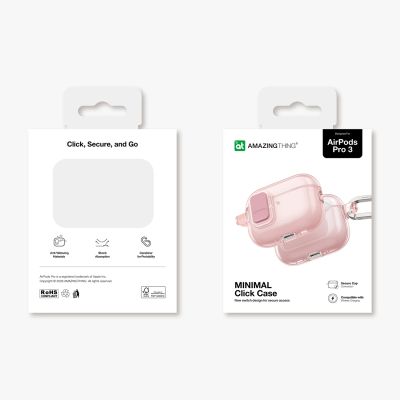 5. AmazingThing Minimalistische Hülle für AirPods Pro 3 – Pink