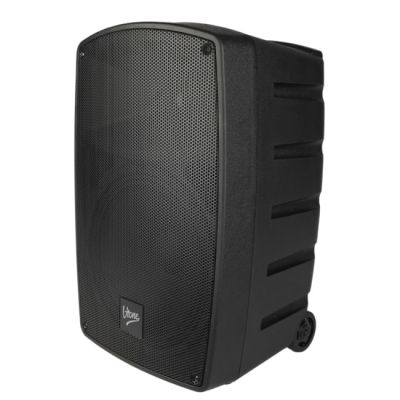 3. V-TONE BQ12 GO MP3 – Aktivlautsprecher, wiederaufladbar, schwarz, Bluetooth, TWS, USB, SD, DSP, AUX, Infrarot-Fernbedienung, 2 drahtlose Mikrofone, ausziehbarer Griff, Transportrollen