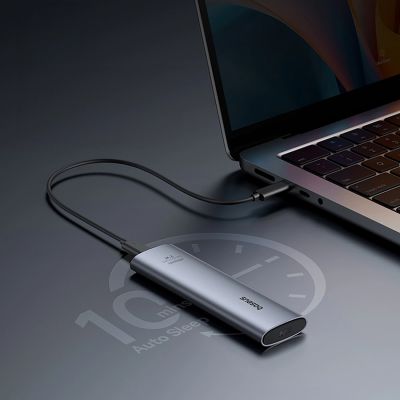 14. Baseus FlyJoy M.2 NVMe 10 Gb/s SSD-Schacht – Grau