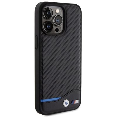 4. BMW Leder-Carbon-Hülle für iPhone 15 Pro Max – schwarz