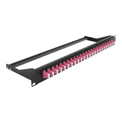 DeLOCK Optisches Frontpanel 19", 24-Port LC Duplex, Lila