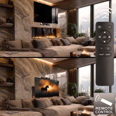 12. MACLEAN Elektrische TV-Halterung über dem Kamin 37"-70" 35 kg mit Fernbedienung MC-891