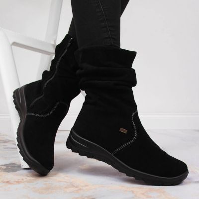 22. RIEKER W RKR130 isolierte Lederstiefeletten
