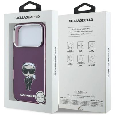 8. Karl Lagerfeld IML Ikonik Sketch Print MagSafe Hülle für iPhone 18 Pro / 17 Pro – burgunderfarben